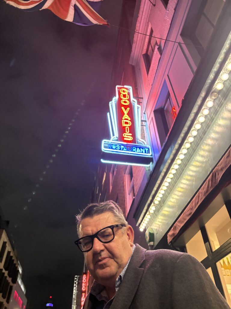 J.B. Turner in Dean Street, Soho, London, December 2025