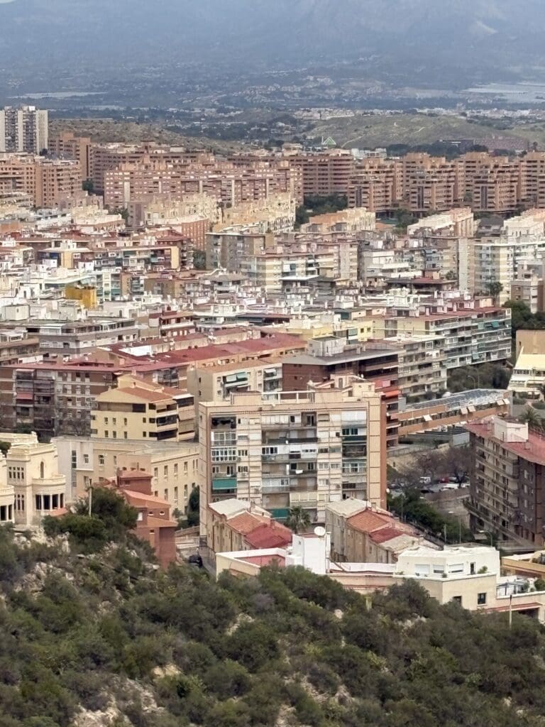 View of Alicante, Spain, taken by J.B. Turner, thriller writer.