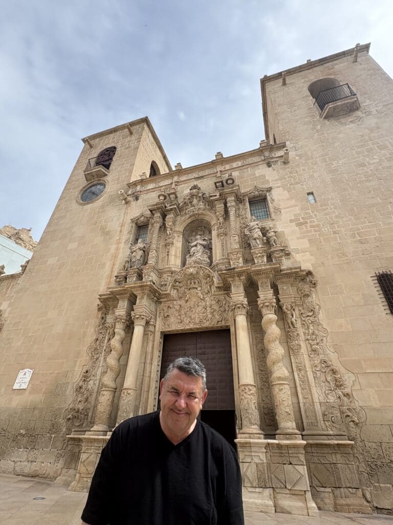 J.B. Turner in Alicante, Spain, during research trip in April 2026